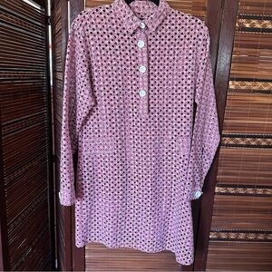 Vinti Andrews perforated tunic dress. Size Medium.